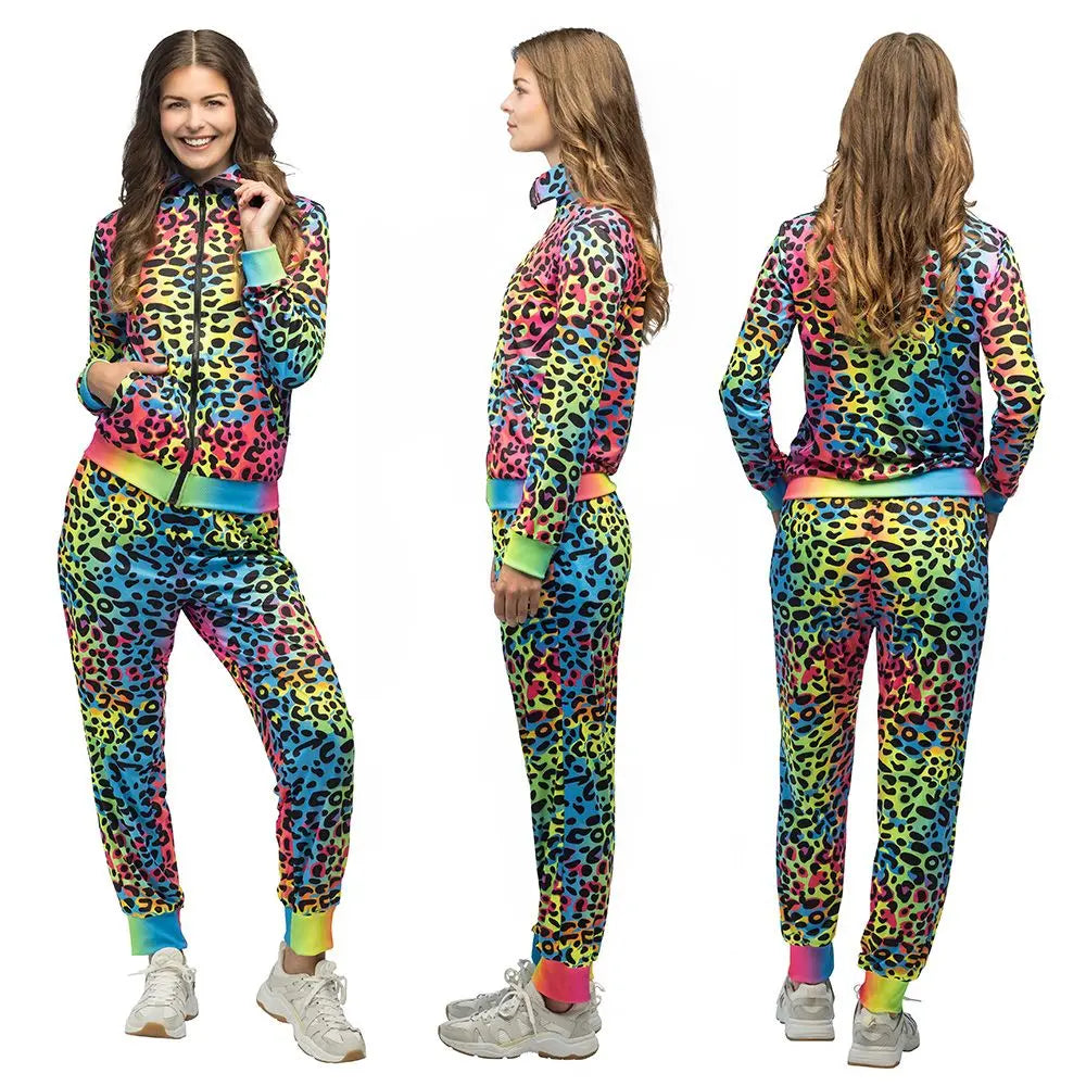 Survêtement Leopard Art fluorescent (Femme Taille S)