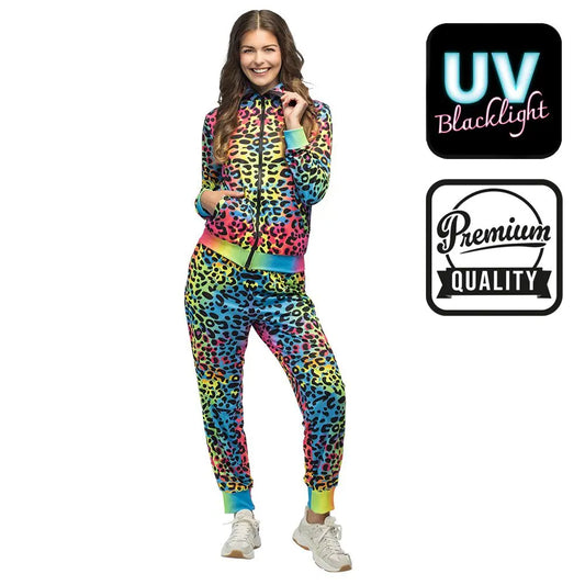 Survêtement Leopard Art fluorescent (Femme Taille XL)