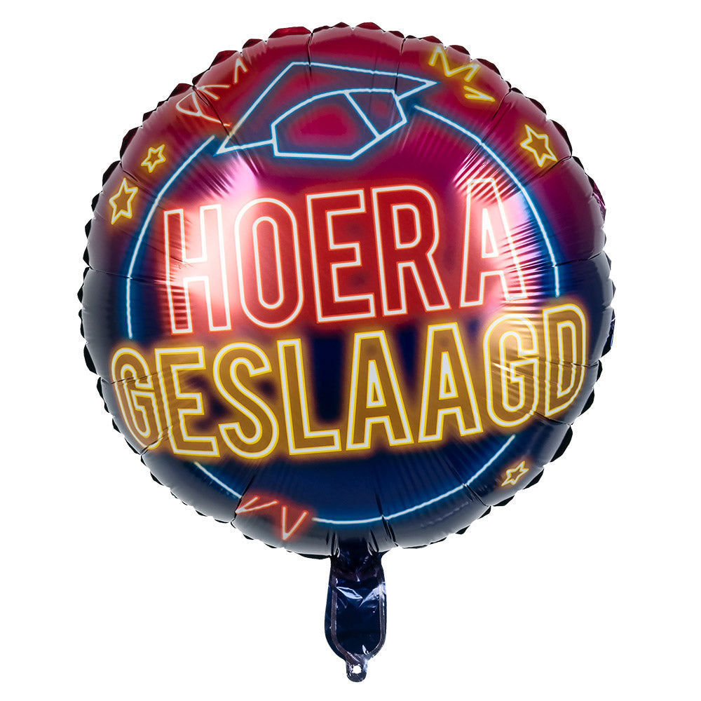 Ballon en feuille 'Hoera Geslaagd'