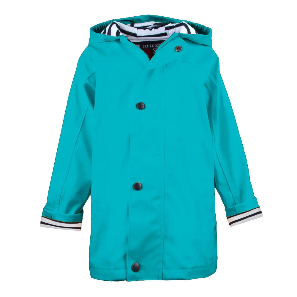Ciré mixte coupe droite, Bleu Turquoise Enfant Taille 8 A