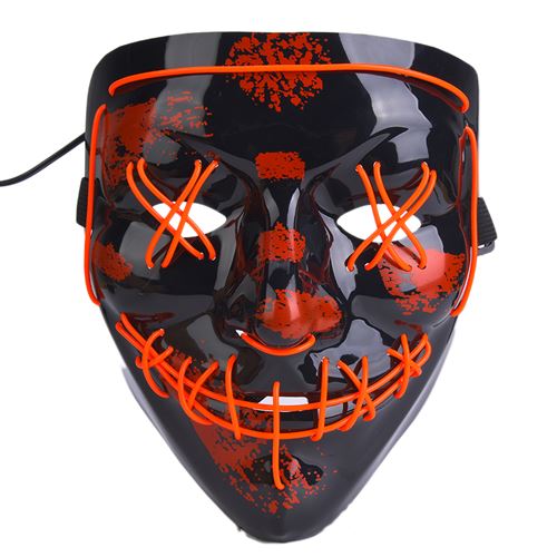 Masque lumineux LED Terreur (Coloris au choix)