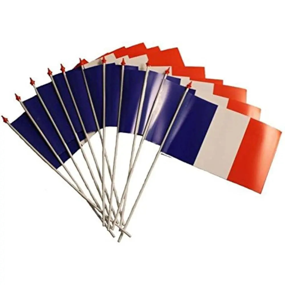 Petit Drapeau France - 9,5x16cm sur Tige - Vendu à l'unité