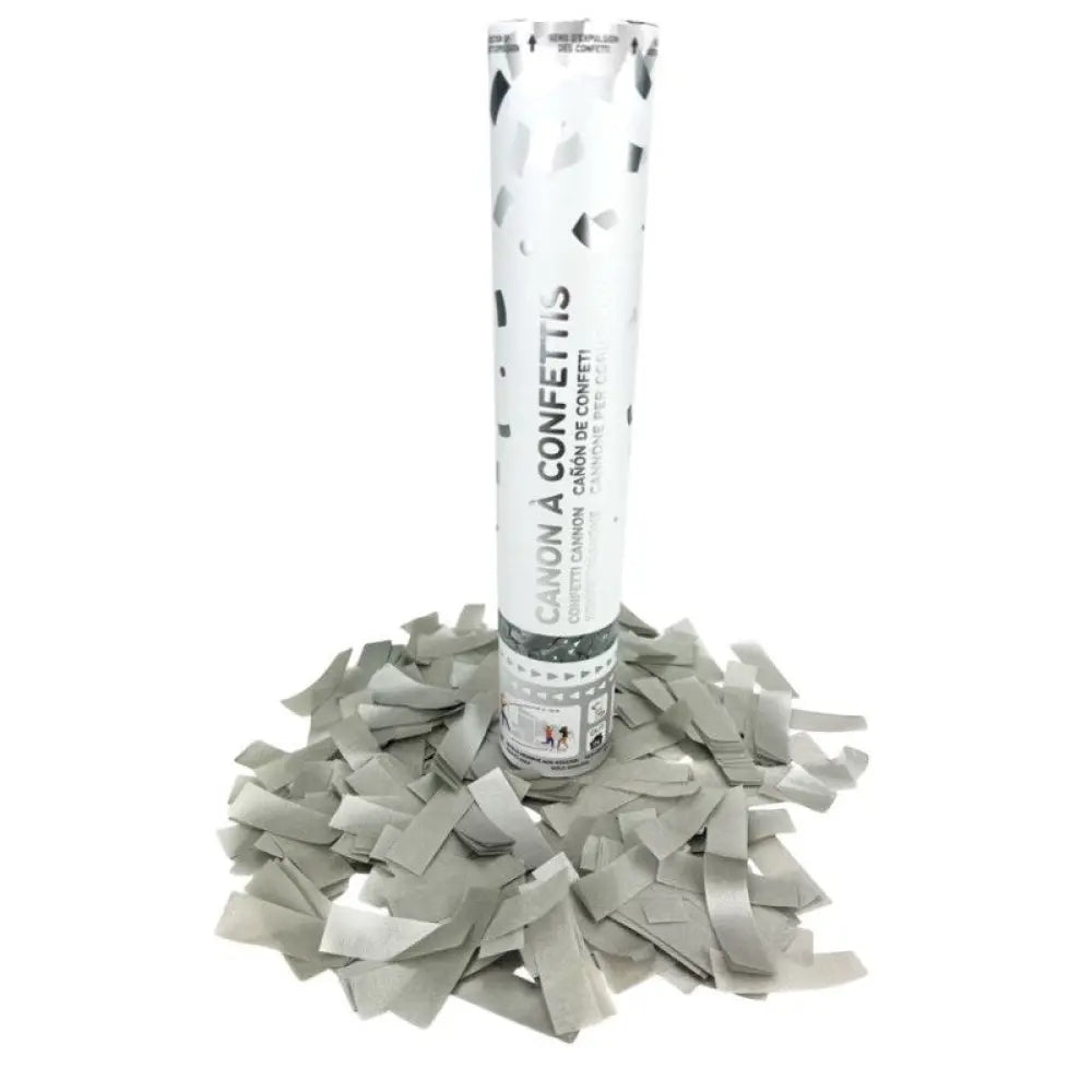 Canon à Confettis - 30cm - Papier Argent Ininflammable