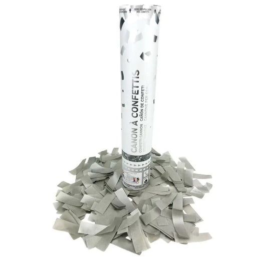 Canon à Confettis - 30cm - Papier Argent Ininflammable