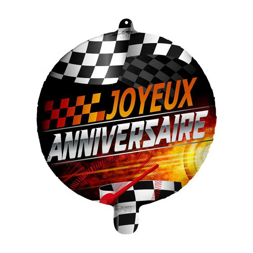Ballon Alu 45cm - Joyeux Anniversaire "Turbo"