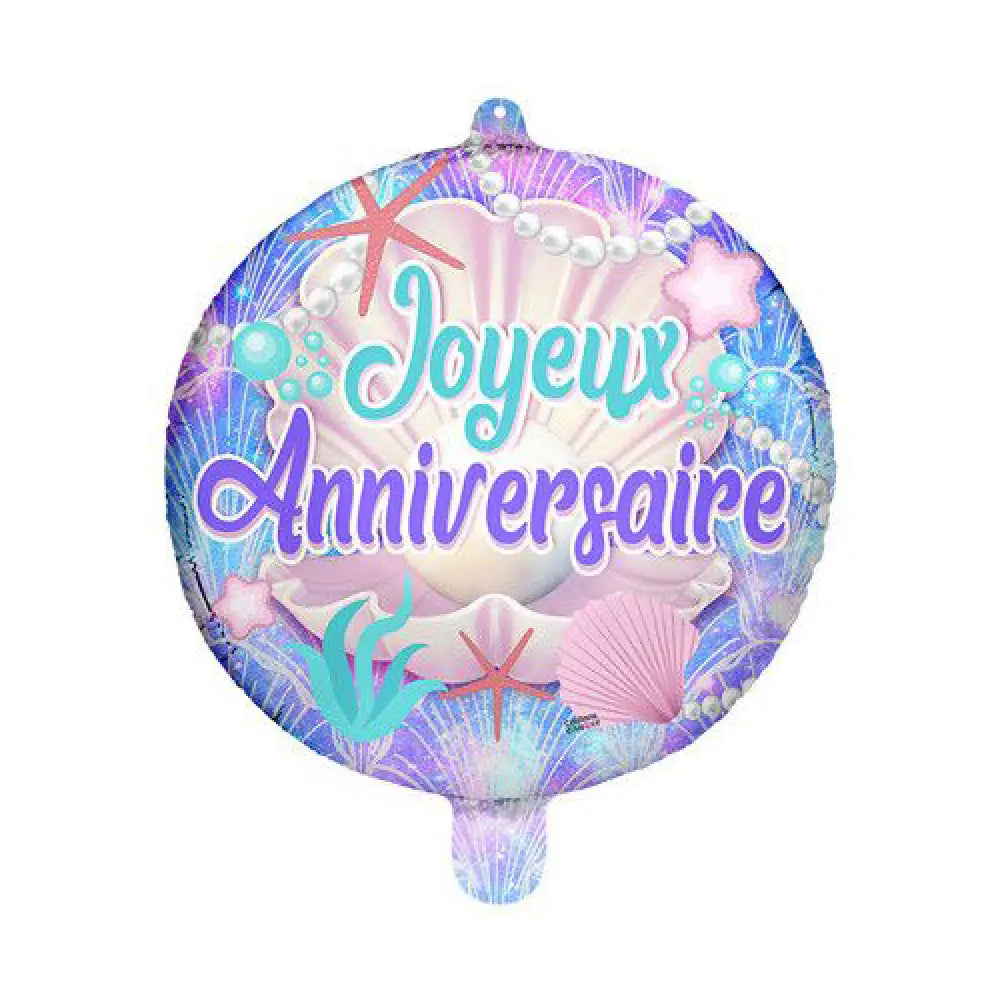 Ballon Alu 45cm - Joyeux Anniversaire "Sous l'Océan"