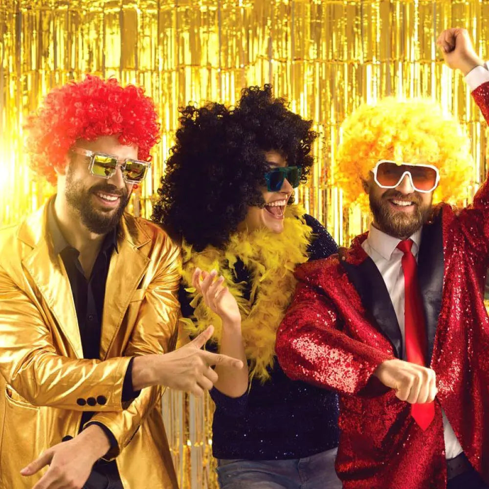 Rideau Franges Holographique - Or - 100x200cm