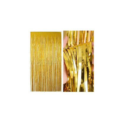 Rideau Franges Holographique - Or - 100x200cm