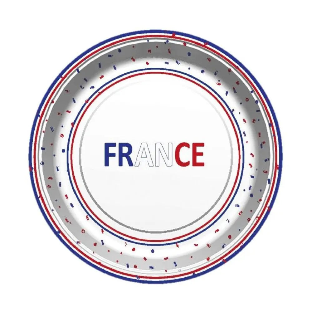 8 Assiettes en Carton D22cm - France