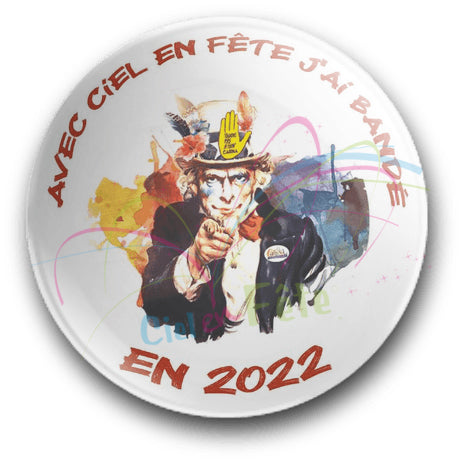 Badge Avec Ciel En Fête j'ai bandé en 2022