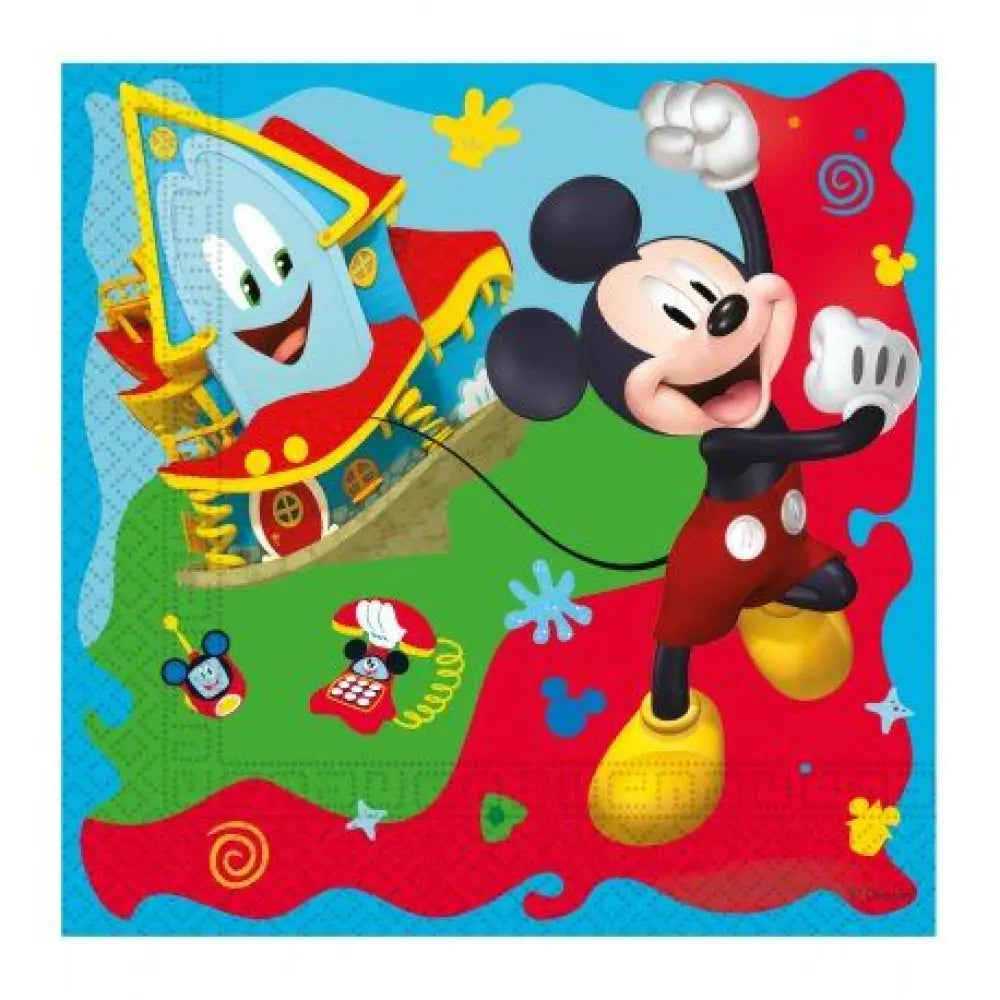 20 Serviettes Papier 33x33cm - Mickey