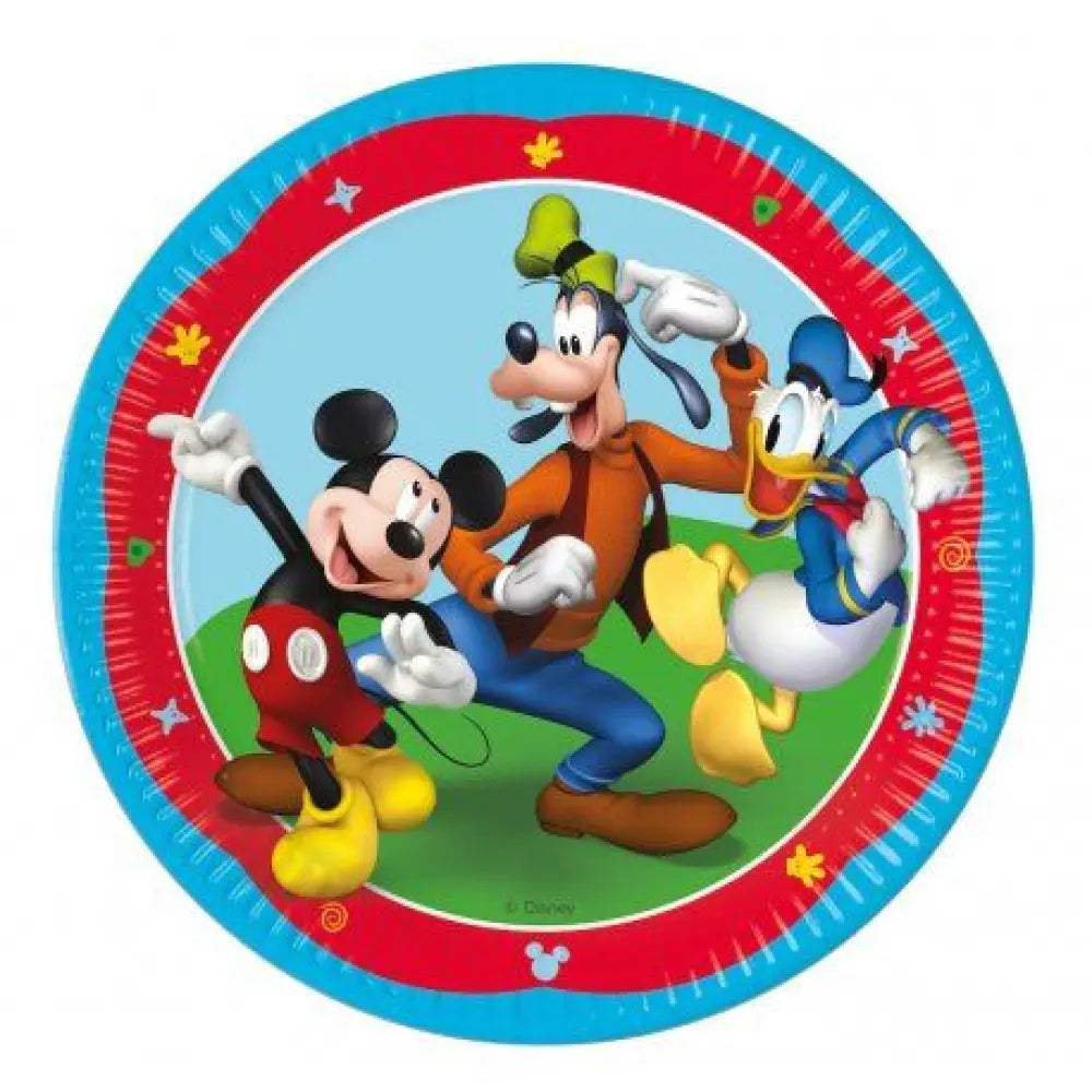 8 Assiettes en Carton D23cm - Mickey