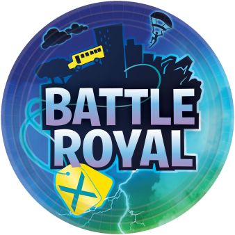 8 Assiettes en Carton D23cm - Battle Royal