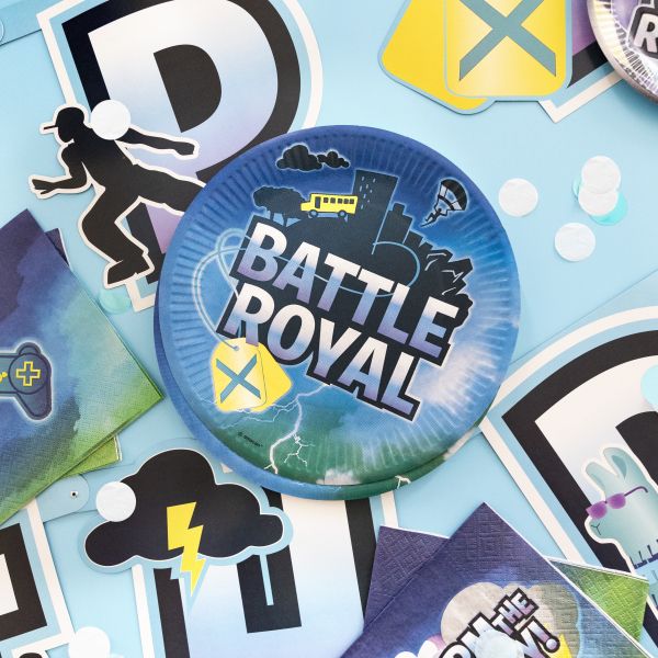 8 Assiettes en Carton D23cm - Battle Royal