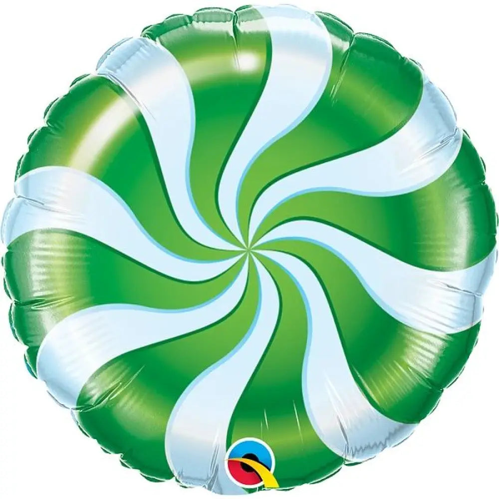 Ballon Alu 18'' - Candy Swirl Vert