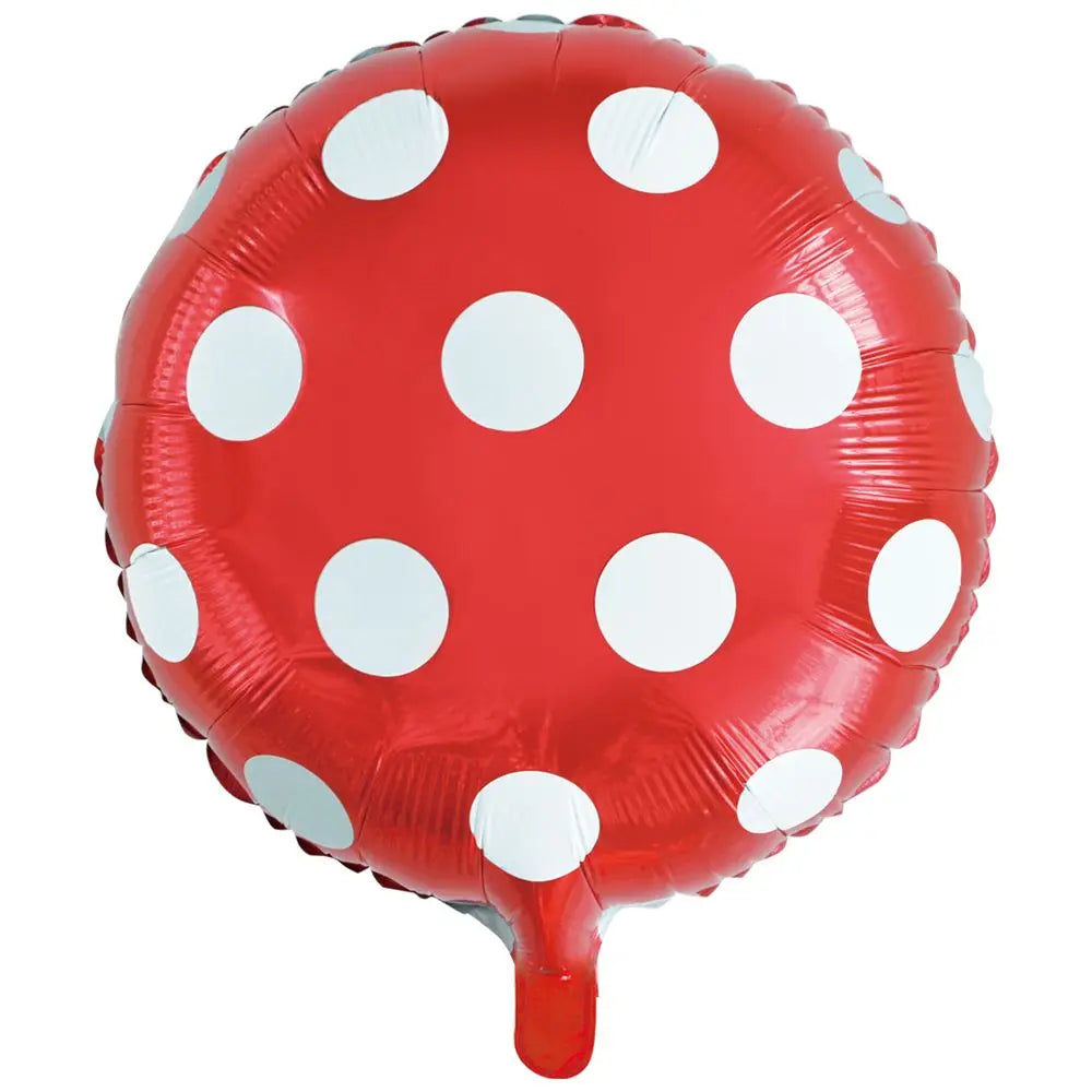 Ballon Alu Rond 18'' Pois Rouge