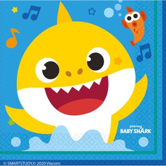 16 Serviettes Papier 33x33cm - Baby Shark