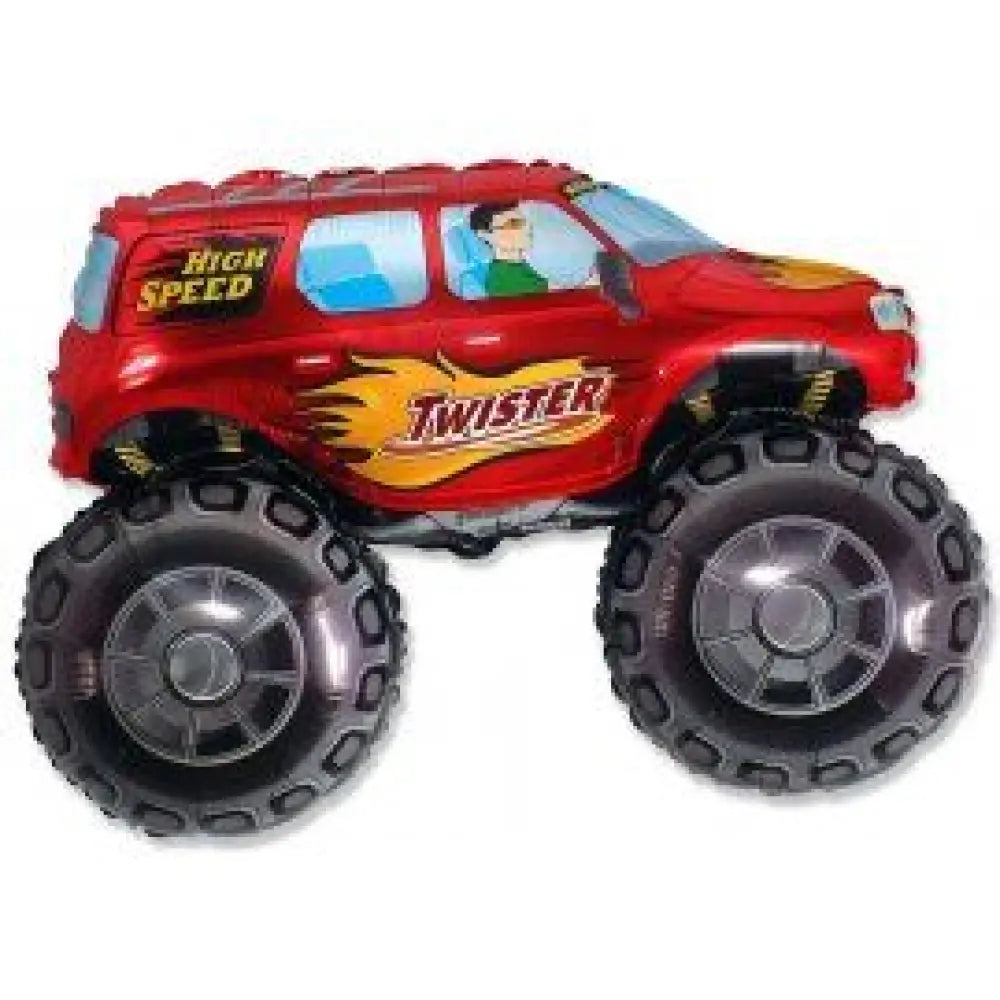 Ballon Alu 96x68cm - Big Wheels Rouge