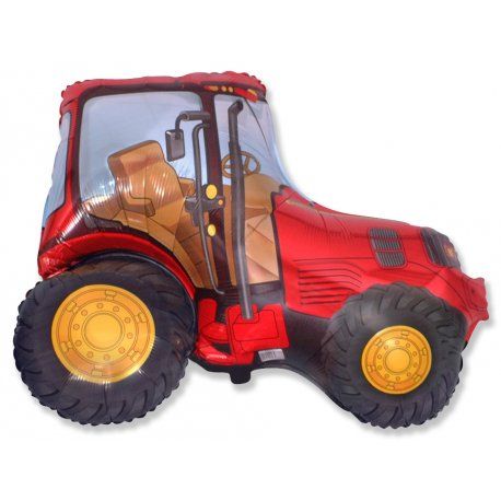 Ballon ''Tractor Time'' Rouge - 94x75cm