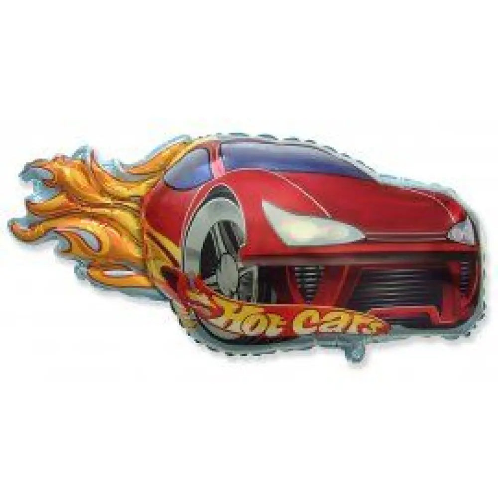 Ballon Alu 79x43cm - Hot Car Rouge