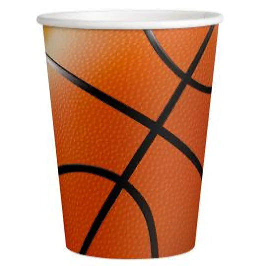 8 Gobelets en Carton 26cl - ''Basket Ball''