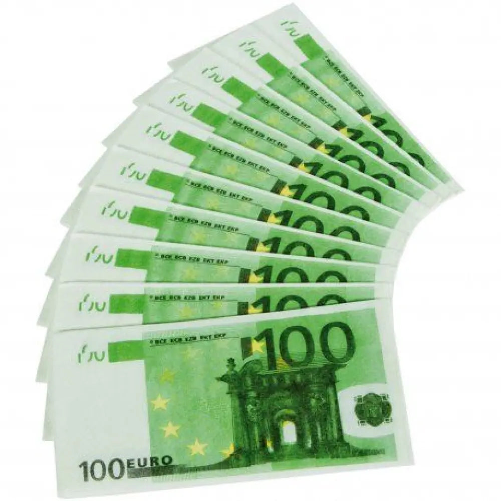 10 Serviettes de table 100€ - 3 cm