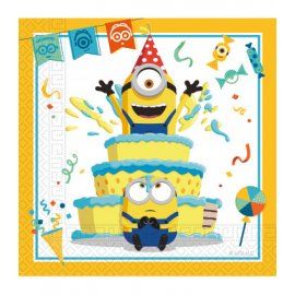 20 Serviettes en Papier 33cm  - Les Minions