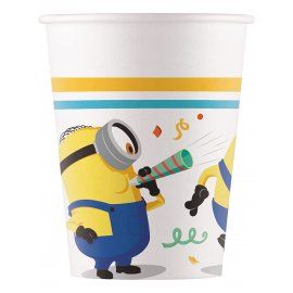 8 Gobelets en Carton 25cl - Les Minions