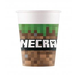 8 Gobelets en Carton 25cl - MINECRAFT