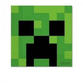 20 Serviettes en Papier 33cm - MINECRAFT