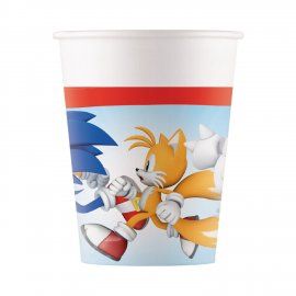 8 Gobelets en Carton 25cl - Sonic