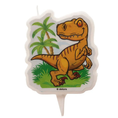 Bougie 2D d'Anniversaire - Dinosaure - H7.5cm