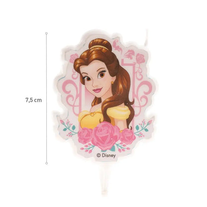 Bougie 2D d'Anniversaire - Princesse Belle - H7.5cm