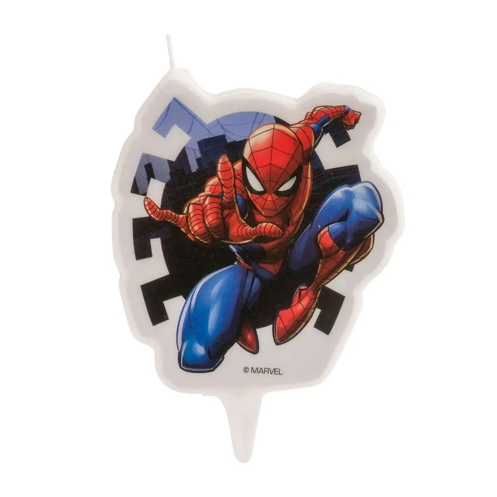 Bougie 2D d'Anniversaire - Spiderman - H7.5cm