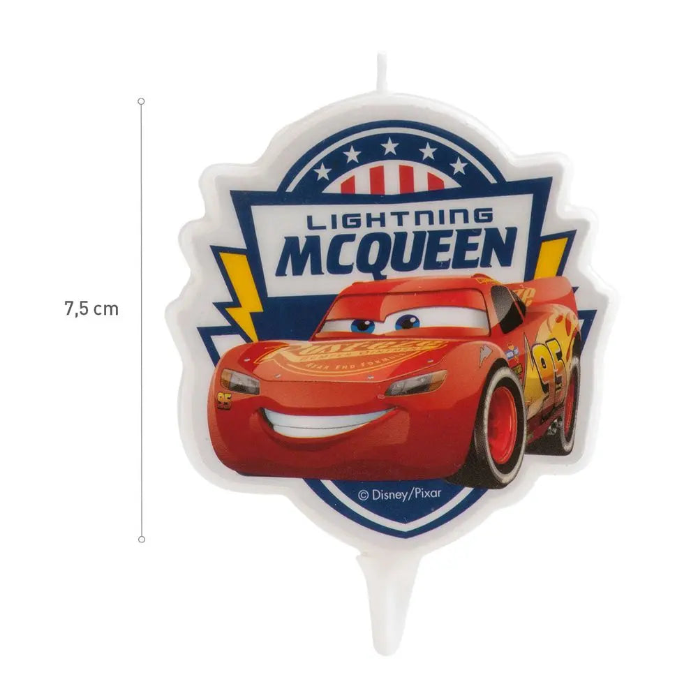Bougie 2D d'Anniversaire - Cars - H7.5cm