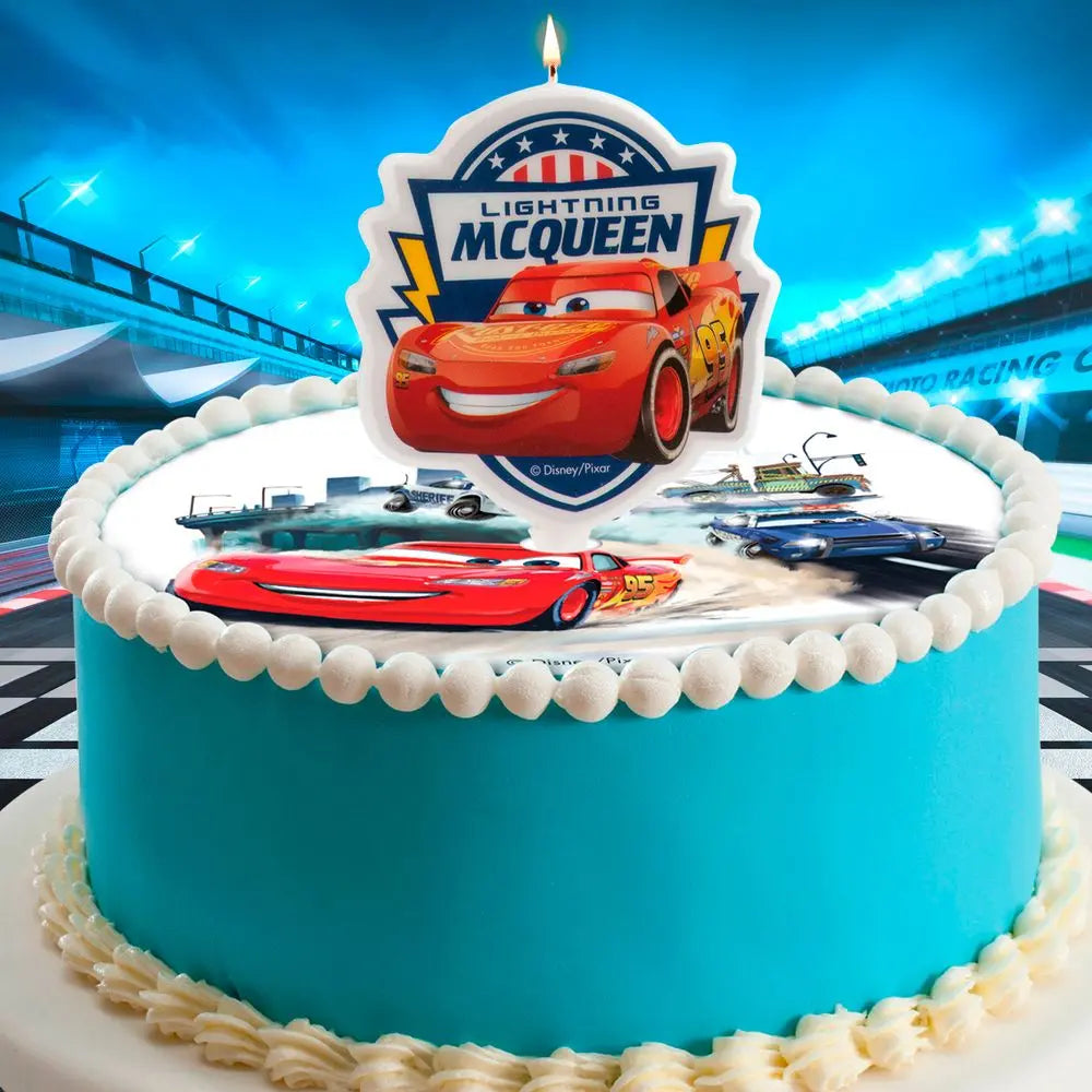 Bougie 2D d'Anniversaire - Cars - H7.5cm