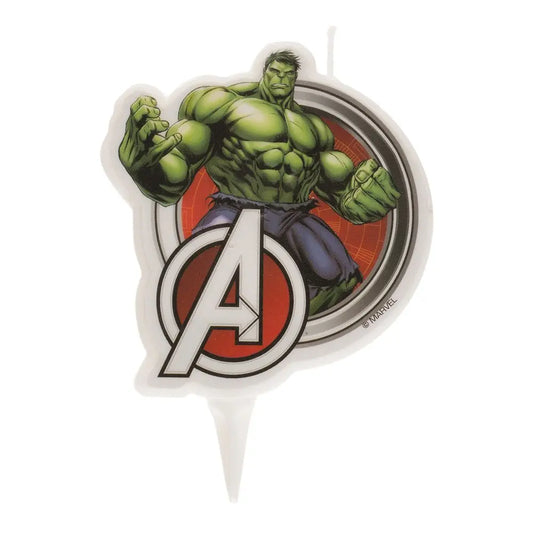 Bougie 2D d'Anniversaire - Hulk Avengers - H7.5cm