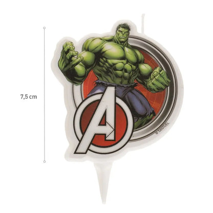 Bougie 2D d'Anniversaire - Hulk Avengers - H7.5cm