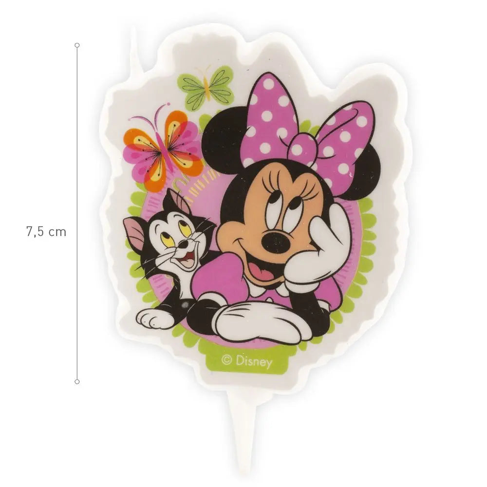 Bougie 2D d'Anniversaire - Minnie - H7.5cm