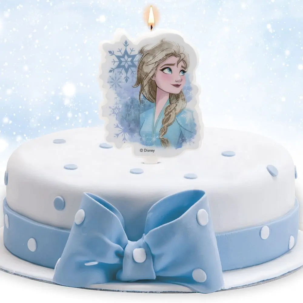 Bougie 2D d'Anniversaire - Elsa Frozen II - H7.5cm