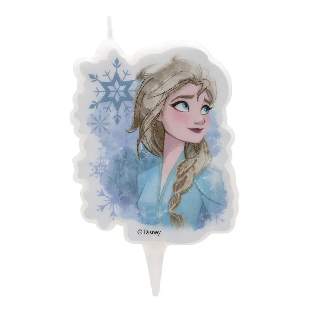 Bougie 2D d'Anniversaire - Elsa Frozen II - H7.5cm