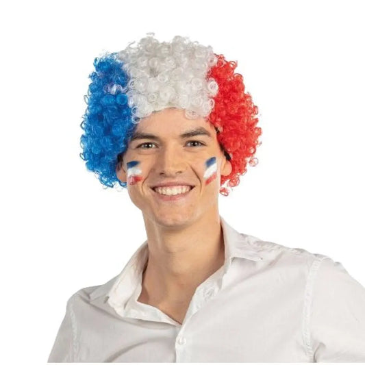 Perruque Disco Tricolore France
