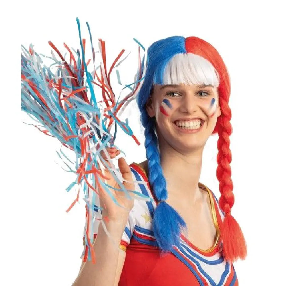 Perruque à Natte Tricolore France