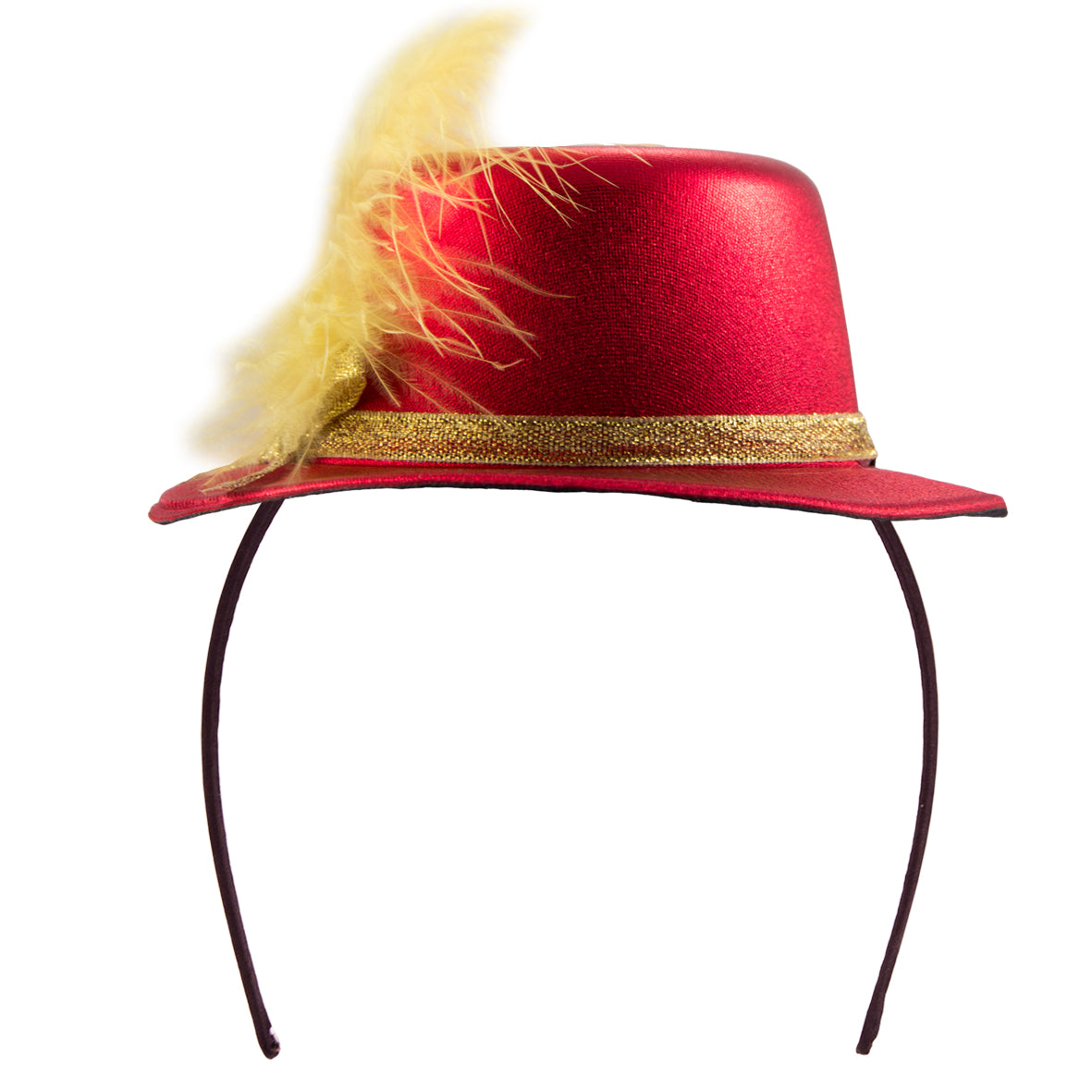 Tiare avec Petit Chapeau Métallique Rouge