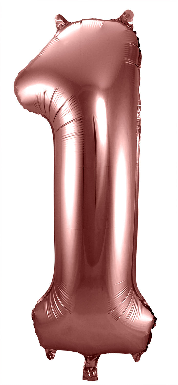 Ballon aluminium Chiffre 1 Bronze - 86 cm