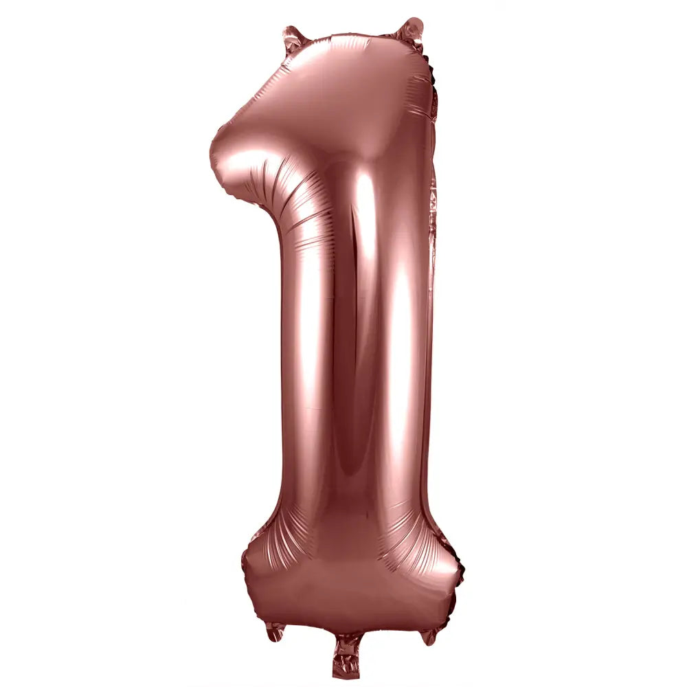 Ballon aluminium Chiffre 1 Bronze - 86 cm