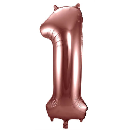 Ballon aluminium Chiffre 1 Bronze - 86 cm
