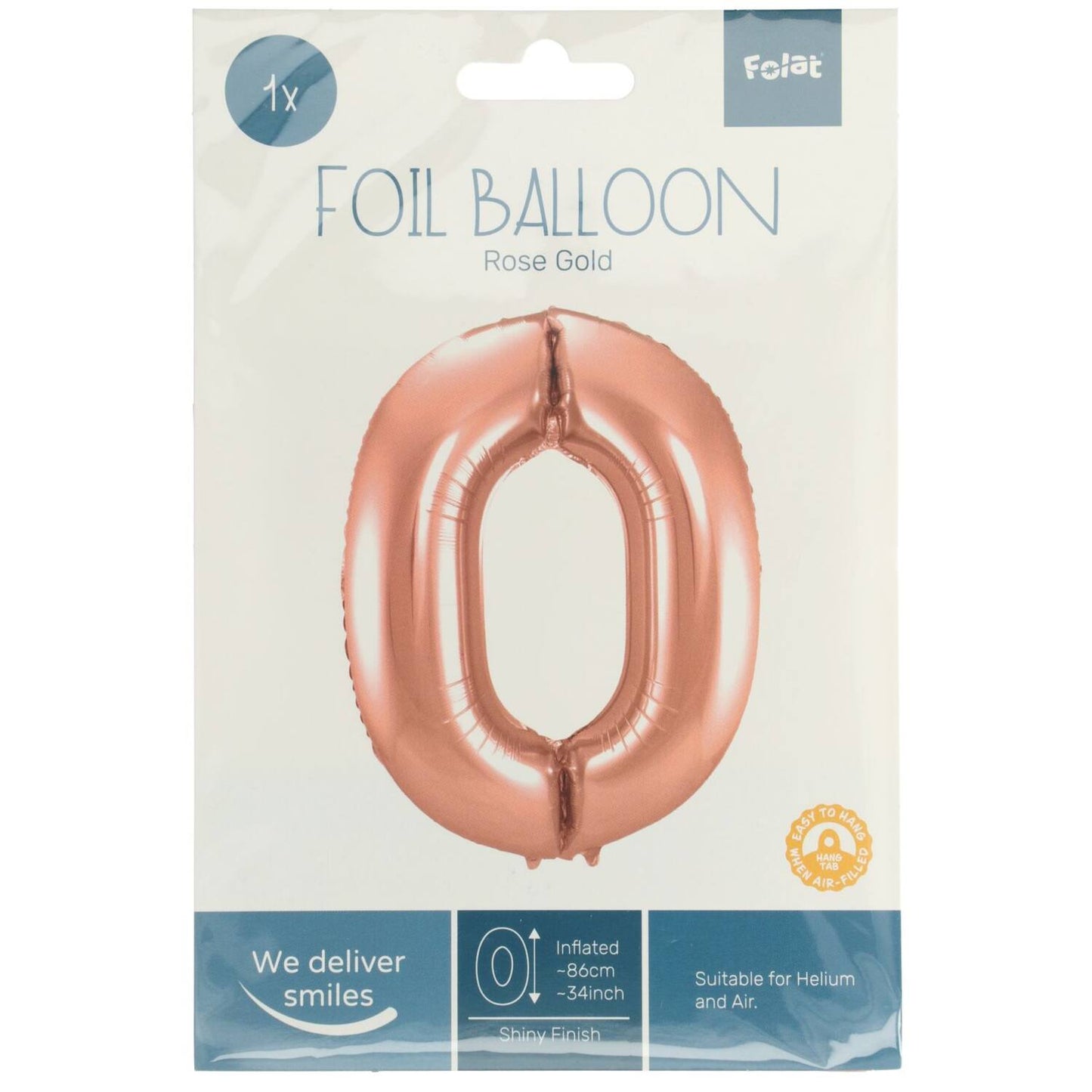 Ballon Chiffre 0 Rose Gold 86cm 