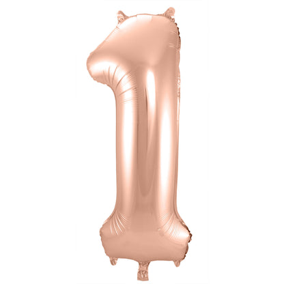 Ballon Chiffre 1 Rose Gold 86cm