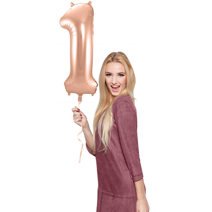 Ballon Chiffre 1 Rose Gold 86cm